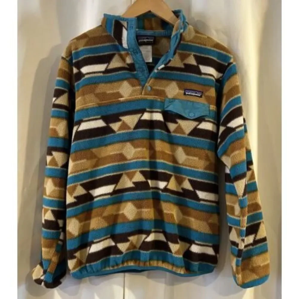 Patagonia Synchilla RARE Snap-T Fleece Aztec Tribal Southwestern Printed Small - Picture 1 of 7
